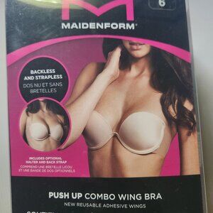 Maidenform Women's Push up Combo Wing Bra 6 Nude